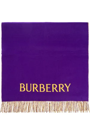Burberry Accessoires, unisex, Paars, ONE Size, Kasjmier, Cashmere Sjaal