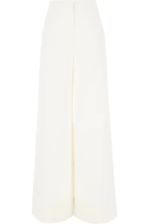 Stella McCartney Broeken, Dames, Wit, S, Katoen, Wijde Broeken
