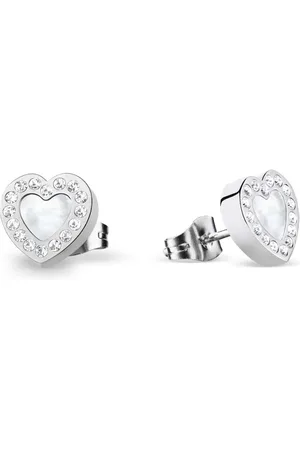 Bering Accessoires, Dames, Grijs, ONE Size, Dames Oorbellen Hart Oorstekers Arctic Symphony Roestvrij Staal 712