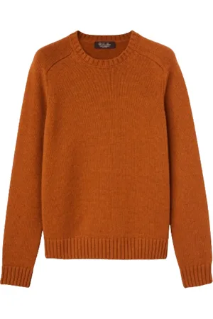 Loro Piana Truien, Dames, Bruin, XS, Kasjmier, Fluffy Bruine Kasjmier Trui met Ronde Hals