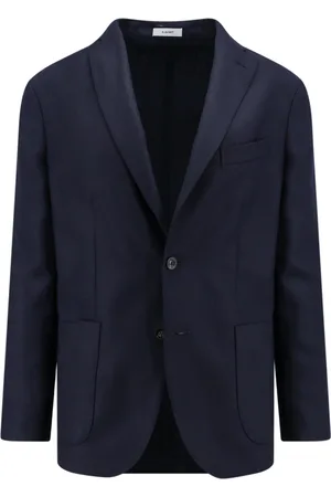 Boglioli Jassen, Heren, Blauw, M, Wol, Virgin Wool Blazer