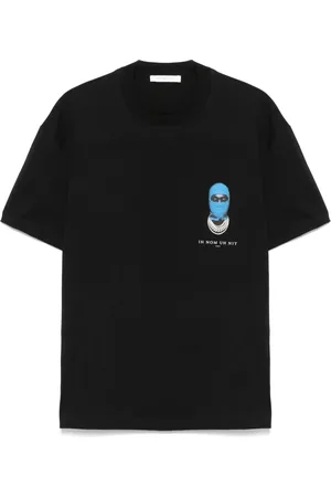 Ih Nom Uh Nit Tops, Heren, Zwart, L, Katoen, Zwart Katoenen Logo Print T-shirt