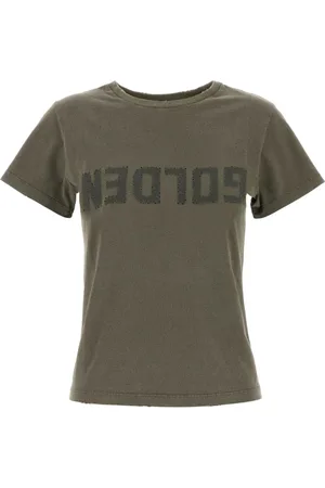 Golden Goose Tops, Dames, Groen, S, Katoen, Army Cotton Doris T-Shirt