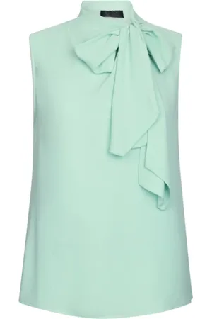Liu Jo Tops, Dames, Groen, M, Leer, Elegante groene top met kanten details