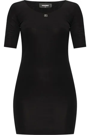 Dsquared2 Kleedjes, Dames, Zwart, S, Abito Short Dress
