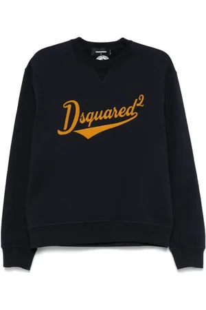 Dsquared2 Sweatshirts & Hoodies, Heren, Blauw, S, Katoen, Fleece Logo Sweatshirt