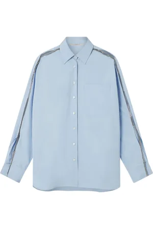 Stella McCartney Blouses & Shirts, Dames, Blauw, S, Katoen, Hemelsblauwe Blouse