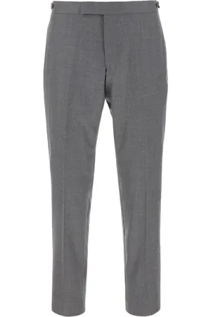 Thom Browne Broeken, Heren, Grijs, M, Wol, Kostuum Broek