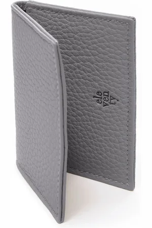 ELEVENTY Accessoires, Heren, Blauw, ONE Size, Leer, Fluweelzachte Leren Kaarthouder
