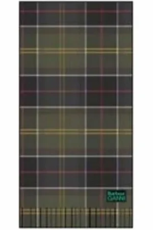 Ganni Accessoires, Dames, Groen, ONE Size, Wol, Winter Tartan Sjaal
