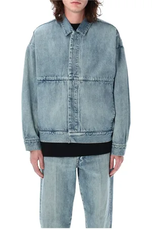 FEAR OF GOD Jassen, Heren, Blauw, M, Denim, Indigo Denim Trucker Jacket