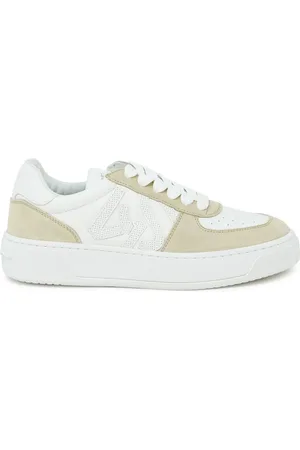 Stuart Weitzman Schoenen, Dames, Veelkleurig, 40 EU, Leer, Courtside Monogram Sneaker