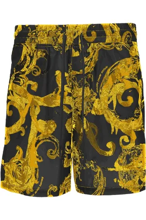 VERSACE Korte broeken, Heren, Veelkleurig, L, Shorts Zwart