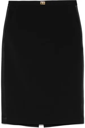 Elisabetta Franchi Rokken, Dames, Zwart, L, Polyester, Longuette Rok