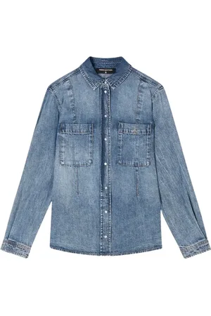 Patrizia Pepe Jassen, Dames, Blauw, S, Denim, Denim Shirt Art. 8C0771D098