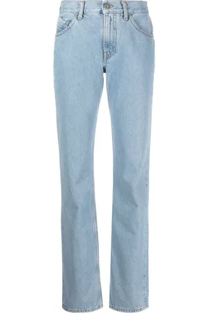 The Attico Jeans, Dames, Blauw, W28, Katoen, Girlfriend Straight Leg Jeans
