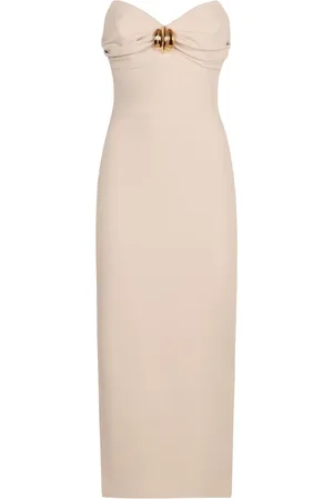 Elisabetta Franchi Kleedjes, Dames, Wit, M, Polyester, Corsetjurk met sweetheart halslijn en zijsplit