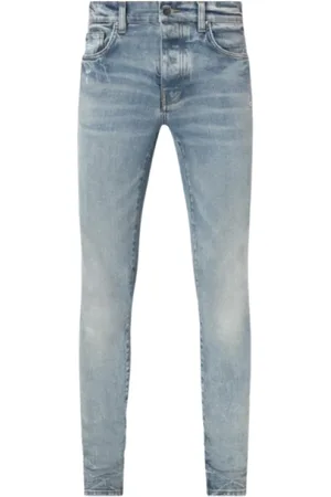 AMIRI Jeans, Heren, Blauw, W34, Denim, Lichtblauwe Skinny Denim Jeans