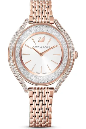 Swarovski Accessoires, Dames, Roze, ONE Size, Crystalline Aura Metalen Horloge