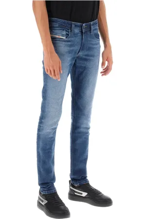 Diesel Jeans, Heren, Blauw, W38 L34, Katoen, Vintage Dark Wash Skinny Fit Jeans