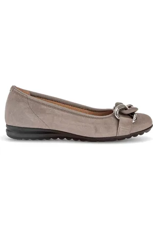 Gabor Schoenen, Dames, , 39 EU, Leer, Velvet Taupe Ballerina`s