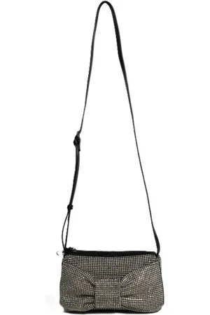 Essentiel Antwerp Tassen, Dames, Zwart, ONE Size, Glitter Crossbodytas met Strik