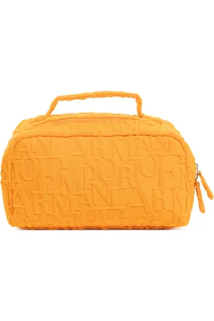 Emporio Armani Tassen, Heren, Oranje, ONE Size, Polyester, Beachwear toilettas
