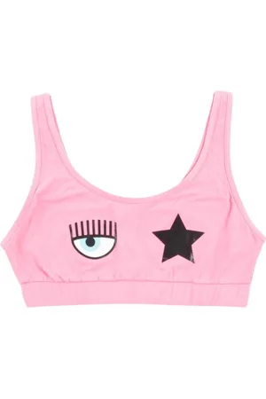 Chiara Ferragni Ondergoed, Dames, Roze, M, Katoen, BH van katoen met Eyestar-print