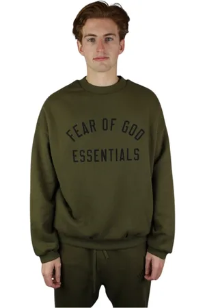 FEAR OF GOD Sweatshirts & Hoodies, Heren, Groen, L, Fleece Crewneck