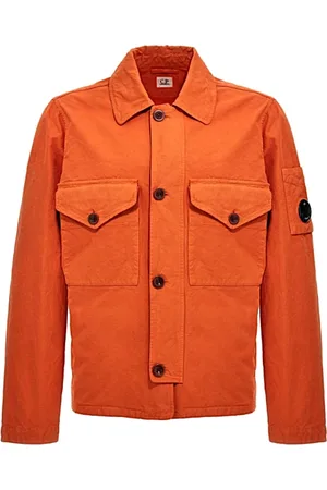 C.P. Company Jassen, Heren, Oranje, L, Katoen, Stijlvolle Jas