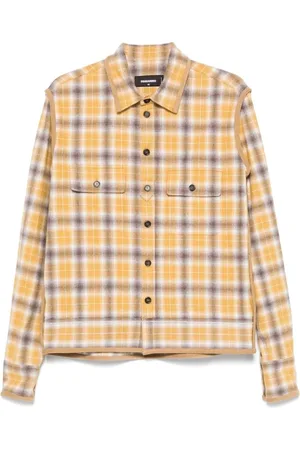 Dsquared2 Blouses & Shirts, Dames, Geel, S, Katoen, Mosterdgele blouse met knopen
