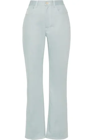 Fendi Jeans, Dames, Blauw, S, Katoen, High-waisted Straight Jeans