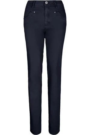 2-Biz Jeans, Dames, Zwart, M, Lona Broekenavy Jeans