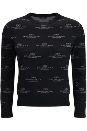 Balenciaga Truien, Dames, Zwart, S, Wol, Logo Print Sweater