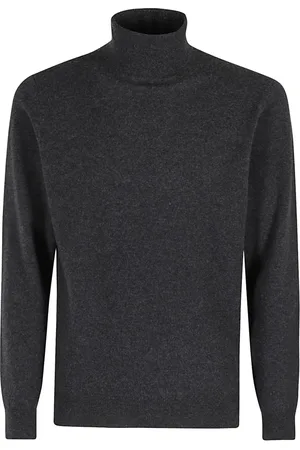 FILIPPO DE LAURENTIIS Truien, Heren, Grijs, M, Wol, Luxe Cashmere Wollen Trui