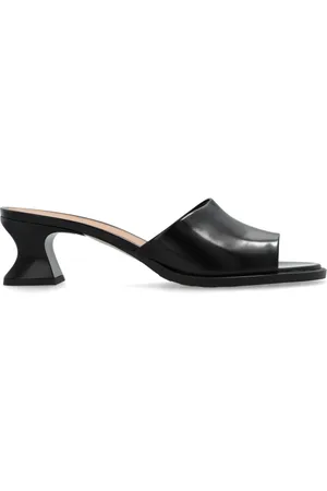 Bottega Veneta Schoenen, Dames, Zwart, 38 1/2 EU, Leer, Cha-Cha Muiltjes met Hak