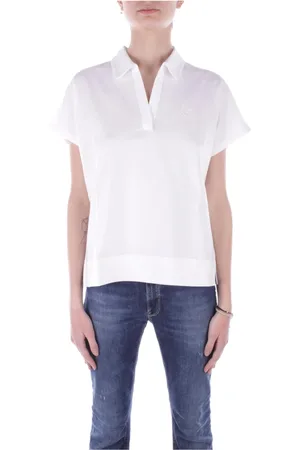 FAY Tops, Dames, Wit, S, Katoen, Polo Shirt