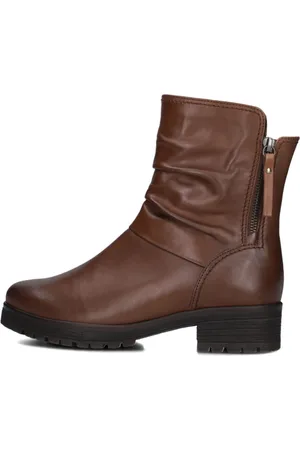Gabor Schoenen, Dames, Bruin, 43 EU, Leer, Bruine enkellaarsjes met `Slouch` effect
