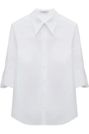 Dorothee Schumacher Blouses & Shirts, Dames, Wit, L, Katoen, Poplin Power Blouse