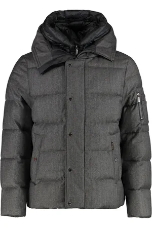MOORER Jassen, Heren, Groen, M, Wol, Parka met afneembare voering