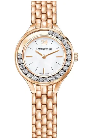 Swarovski Accessoires, Dames, Wit, ONE Size, Lovely Crystals Mini Rosegold Horloge