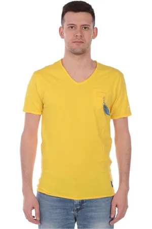 D.A. Daniele Alessandrini Tops, Heren, Geel, S, Katoen, Sweatshirts