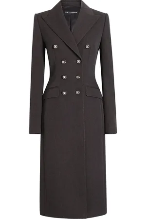 Dolce & Gabbana Mantels, Dames, Grijs, M, Stijlvolle Winterjas voor Vrouwen