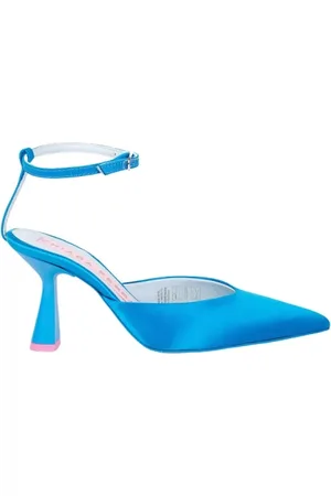 Chiara Ferragni Schoenen, Dames, Blauw, 36 EU, Satijn, Satijnen Stiletto Pumps