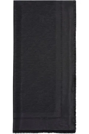 Elisabetta Franchi Accessoires, Dames, Zwart, ONE Size, Polyester, Lurex Gestreepte Sjaal