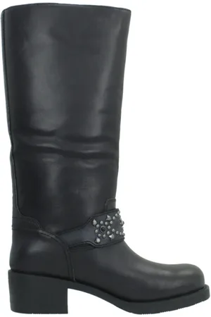 Ash Schoenen, Dames, Zwart, 38 EU, Tribal Gesp Hoge Laarzen