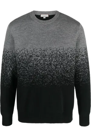 CANALI Truien, Heren, Zwart, L, Wol, Italiaanse wollen trui met ronde hals
