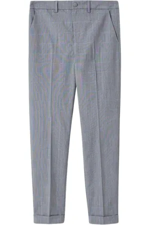 Liu Jo Broeken, Dames, Grijs, XS, Polyester, Geruite Cropped Broek