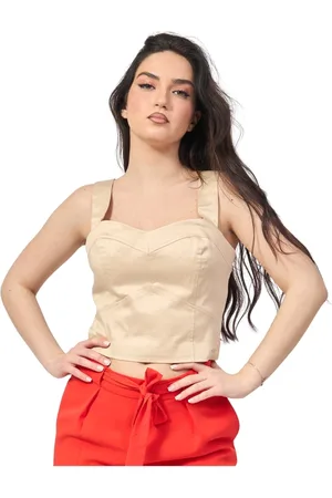 Guess Tops, Dames, , XS, Polyester, Bustier Top met Sweetheart Neckline