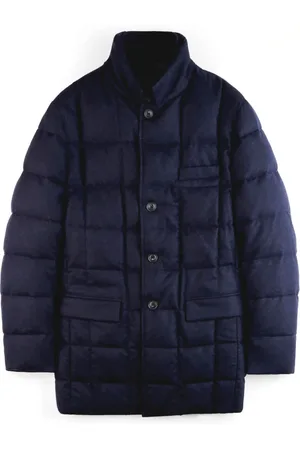 FAY Jassen, Heren, Blauw, M, Wol, Double Front Down Jacket